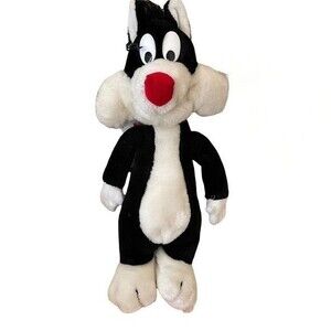 Sylvester Puddy Cat 14”. Warner Brothers Vintage 1996 Plush Stuffed Toy